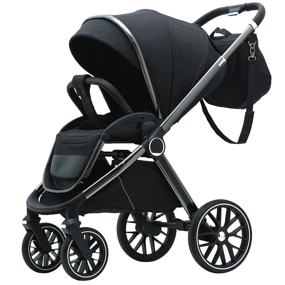 HKM-255379 3-in-1 Lightweight Travel Pram with Luxury Folding Stroller and Baby Car Seat