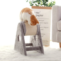 HKM-2554429 Small DIY Cat Climbing Frame with Dual-Axis Roller and Sisal Bucket for Play and Relaxation