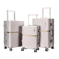 HKM-255571 Durable Aluminium PC Travel Suitcase - 20, 24, 28 Inch Spinner Luggage for Men