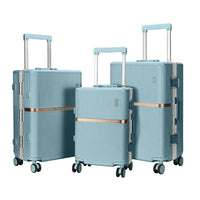 HKM-255571 Durable Aluminium PC Travel Suitcase - 20, 24, 28 Inch Spinner Luggage for Men