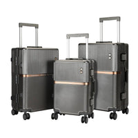 HKM-255571 Durable Aluminium PC Travel Suitcase - 20, 24, 28 Inch Spinner Luggage for Men
