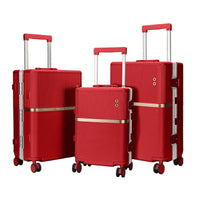 HKM-255571 Durable Aluminium PC Travel Suitcase - 20, 24, 28 Inch Spinner Luggage for Men
