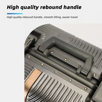 HKM-255571 Durable Aluminium PC Travel Suitcase - 20, 24, 28 Inch Spinner Luggage for Men