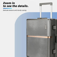 HKM-255571 Durable Aluminium PC Travel Suitcase - 20, 24, 28 Inch Spinner Luggage for Men