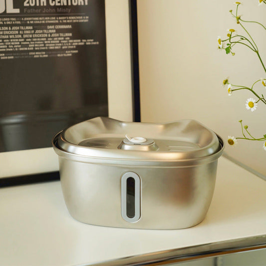 HKM-2556989 3L Stainless Steel Pet Water Dispenser with Filter for Cats - Durable and Easy to Clean