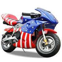 HKM-255763 49cc 2-Stroke Racing Bike for Kids - Brushless Motor, 40-60 km/h Speed, 6-Inch Wheels