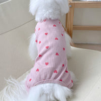 HKM-2557757 Pet Love Minimalist Cotton Home Clothes - Pink, Yellow, Rose, Multiple Sizes