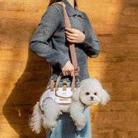HKM-2558525 Outdoor Traction Backpack Set for Dogs and Cats with Leash and Harness, Breathable Design for Carrying Comfort