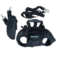 HKM-2558525 Outdoor Traction Backpack Set for Dogs and Cats with Leash and Harness, Breathable Design for Carrying Comfort