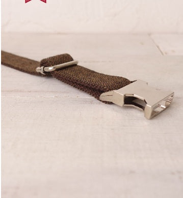 HKM-2558909 Thickened Dark Gray Polyester Fiber Dog Collar with Alloy Buckle and Rope