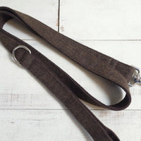 HKM-2558909 Thickened Dark Gray Polyester Fiber Dog Collar with Alloy Buckle and Rope