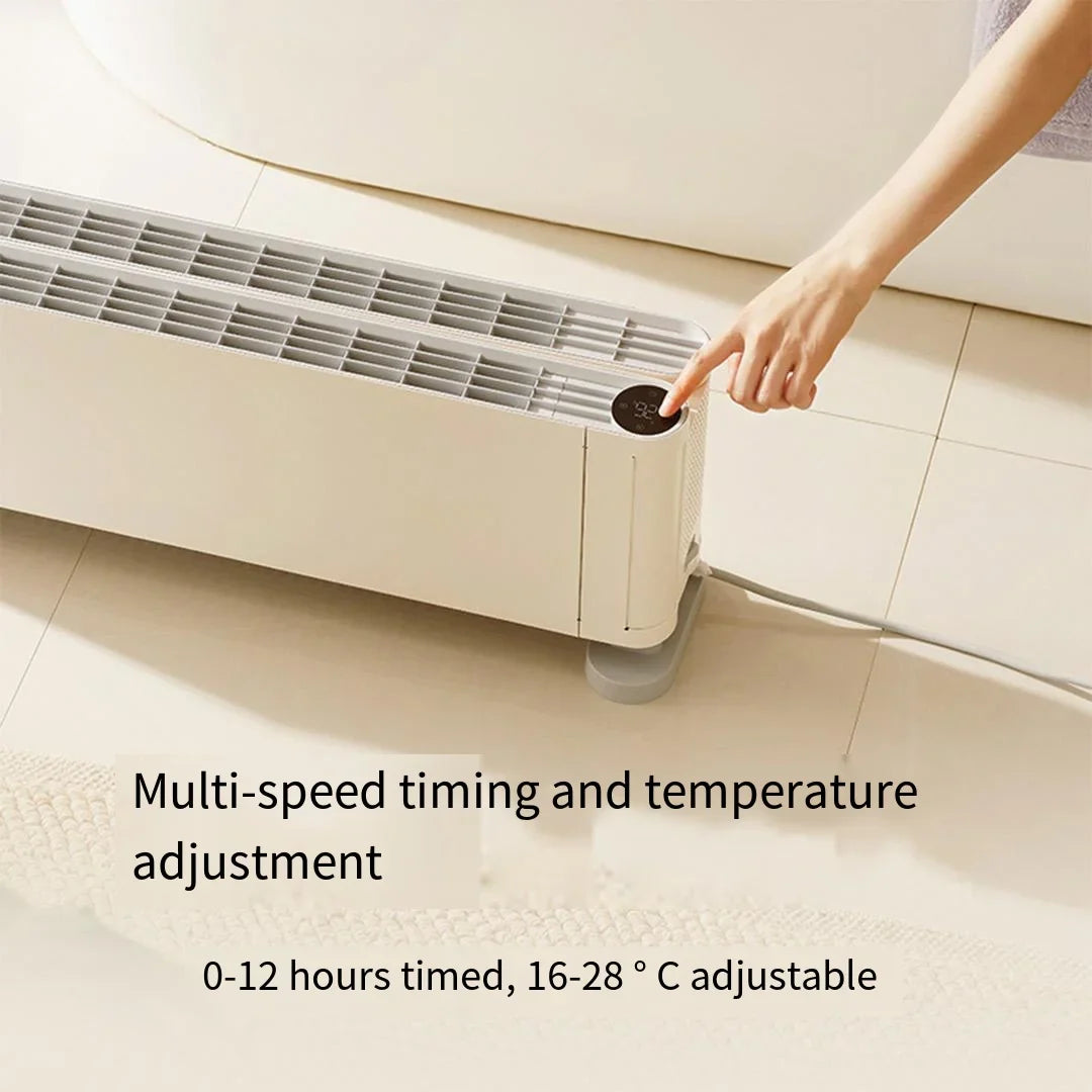 HKM-255955 Ultra-Thin Electric Convector Heater with Fast Heating, Adjustable Thermostat and Overheat Protection - 2200W, 30m² Coverage