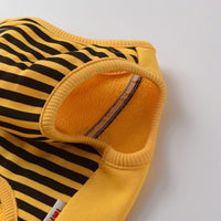 HKM-2561469 Stretch Cotton Terry Dog Vest for Small and Medium Breeds, Hair Loss Prevention in White and Yellow