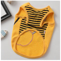 HKM-2561469 Stretch Cotton Terry Dog Vest for Small and Medium Breeds, Hair Loss Prevention in White and Yellow