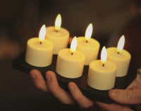 HKM-256147 Rechargeable Ivory LED Tealight Candles - Size D3.9XH5cm