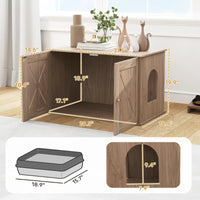 HKM-2562365 Cat Litter Box Enclosure with Drawers - Stylish, Concealed Design for Privacy and Easy Access