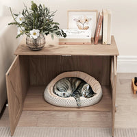 HKM-2562365 Cat Litter Box Enclosure with Drawers - Stylish, Concealed Design for Privacy and Easy Access