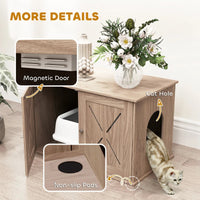 HKM-2562365 Cat Litter Box Enclosure with Drawers - Stylish, Concealed Design for Privacy and Easy Access