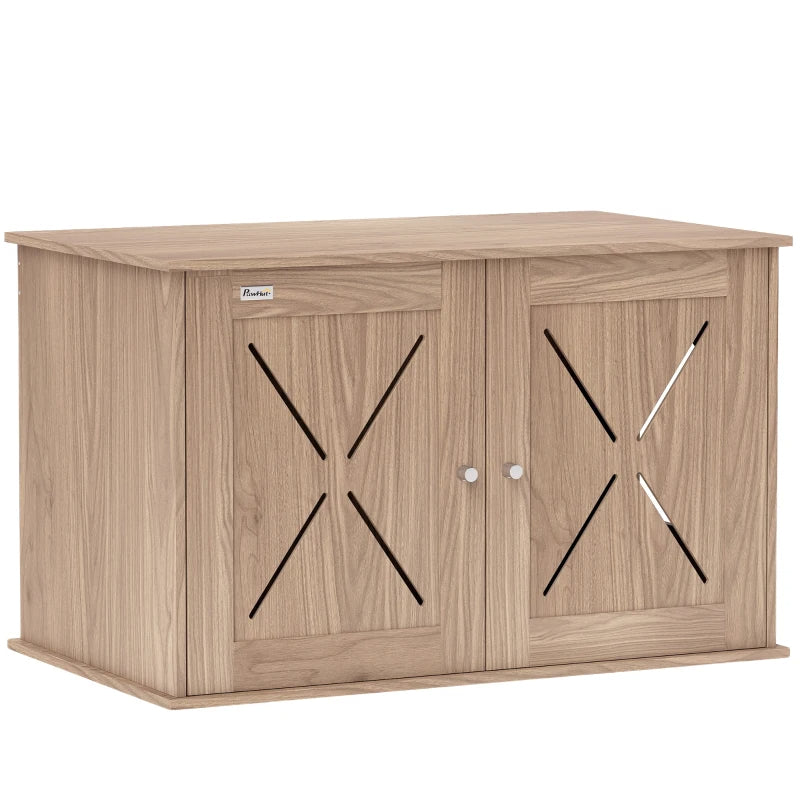 HKM-2562365 Cat Litter Box Enclosure with Drawers - Stylish, Concealed Design for Privacy and Easy Access