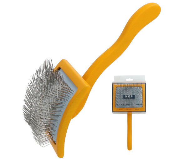 HKM-2562493 Solid Wood Pet Comb with Rubber Effect ¨C Various Sizes and Colors for Cats and Dogs