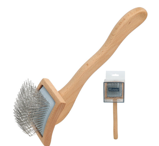 HKM-2562493 Solid Wood Pet Comb with Rubber Effect ¨C Various Sizes and Colors for Cats and Dogs
