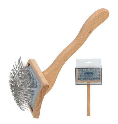 HKM-2562493 Solid Wood Pet Comb with Rubber Effect ¨C Various Sizes and Colors for Cats and Dogs