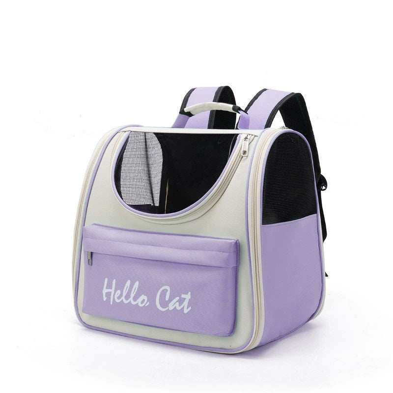 HKM-2563133 Breathable Oxford PVC Portable Pet Travel Bag with Large Capacity