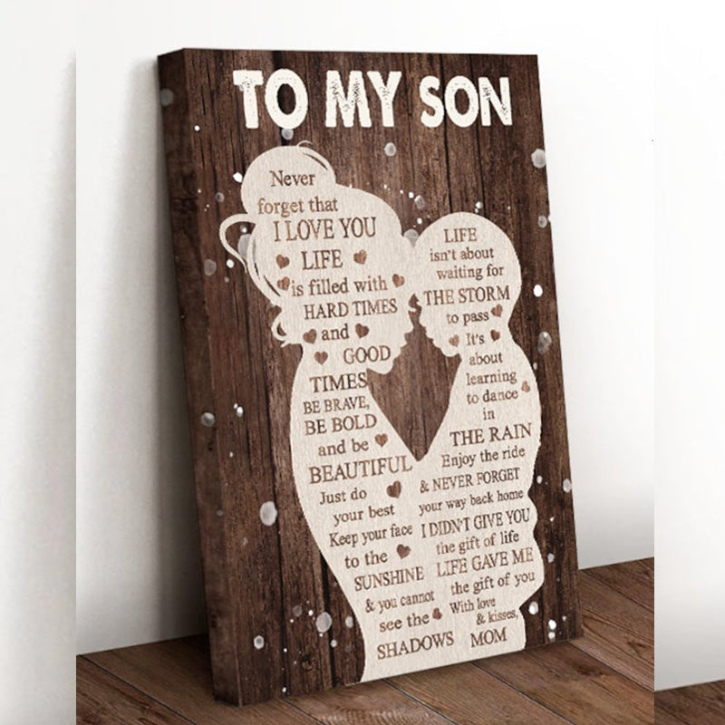 HKM-256339 Canvas Painting for Home Decoration - A Heartfelt Expression of Love for My Son