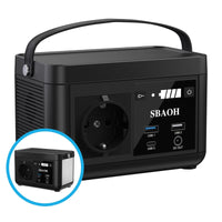 HKM-256403 Portable Power Station 120W 88.8Wh with Quick Charge, 230V AC Outlets, DC Ports, and LED Flashlight