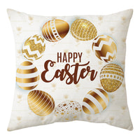 HKM-256467 Easter Rabbit Cushion Cover in Cartoon Style with Peach Skin Fabric