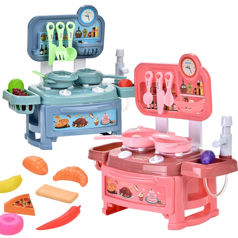 HKM-256595 Play House Simulation Kitchen Set for Kids - Pretend Cooking Toy with Water Pump, 2 to 4 Years