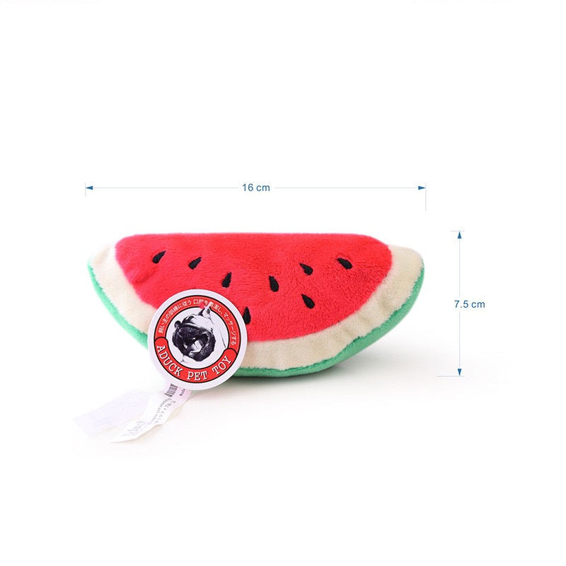 HKM-2566333 Plush Food-Themed Pet Toy for Dogs and Cats - Varied Designs Available