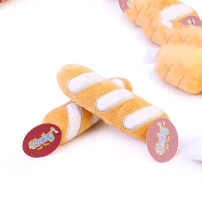 HKM-2566333 Plush Food-Themed Pet Toy for Dogs and Cats - Varied Designs Available