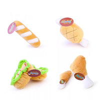 HKM-2566333 Plush Food-Themed Pet Toy for Dogs and Cats - Varied Designs Available