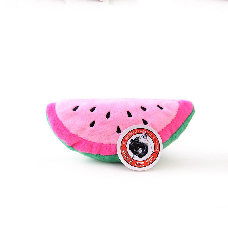 HKM-2566333 Plush Food-Themed Pet Toy for Dogs and Cats - Varied Designs Available
