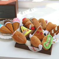 HKM-2566333 Plush Food-Themed Pet Toy for Dogs and Cats - Varied Designs Available