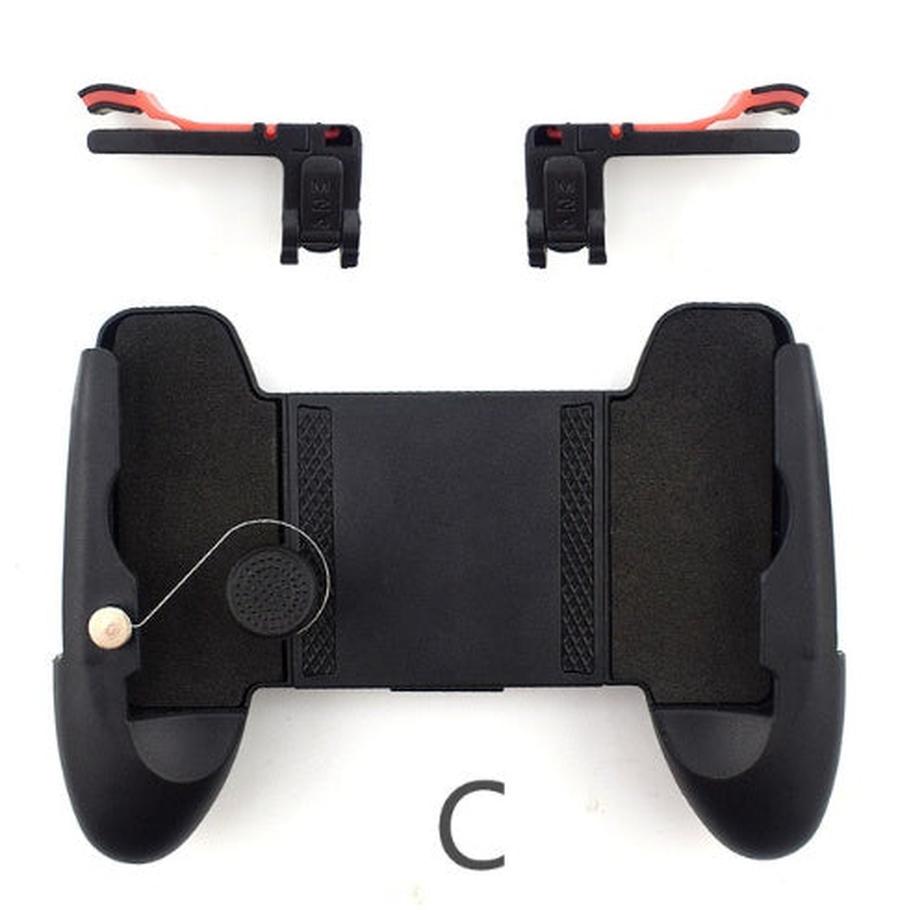 HKM-256659 3-in-1 Mobile Game Controller Compatible with 4.7 to 6.5 inch Phones, Includes Trigger and Joystick Accessories