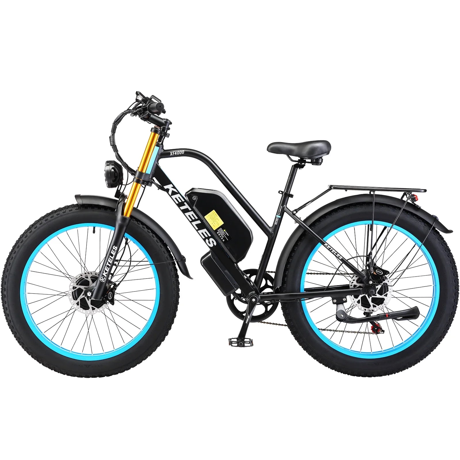HKM-256659 KETELES XF4000 Adult Electric Bicycle with Full Suspension Frame, 26 Inch Wheel, 23Ah Battery, 48V 2000W Motor
