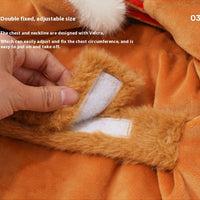HKM-2567229 Cozy Tiger Spot Thickened Plush Cloak for Small Dogs