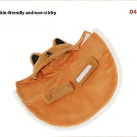 HKM-2567229 Cozy Tiger Spot Thickened Plush Cloak for Small Dogs