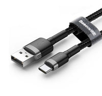 HKM-256723 Android Micro USB Charging Cable 2 In 1 Woven Mobile Phone Data Cable - 0.5m/1m/2m Lengths Available