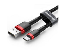 HKM-256723 Android Micro USB Charging Cable 2 In 1 Woven Mobile Phone Data Cable - 0.5m/1m/2m Lengths Available