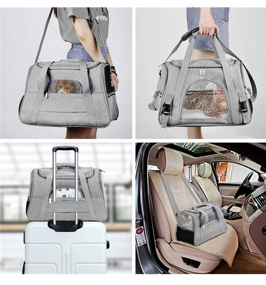 HKM-2568893 Multifunctional One-Shoulder Diagonal Cross Pet Carrier Bag for Cats and Dogs up to 10 kg