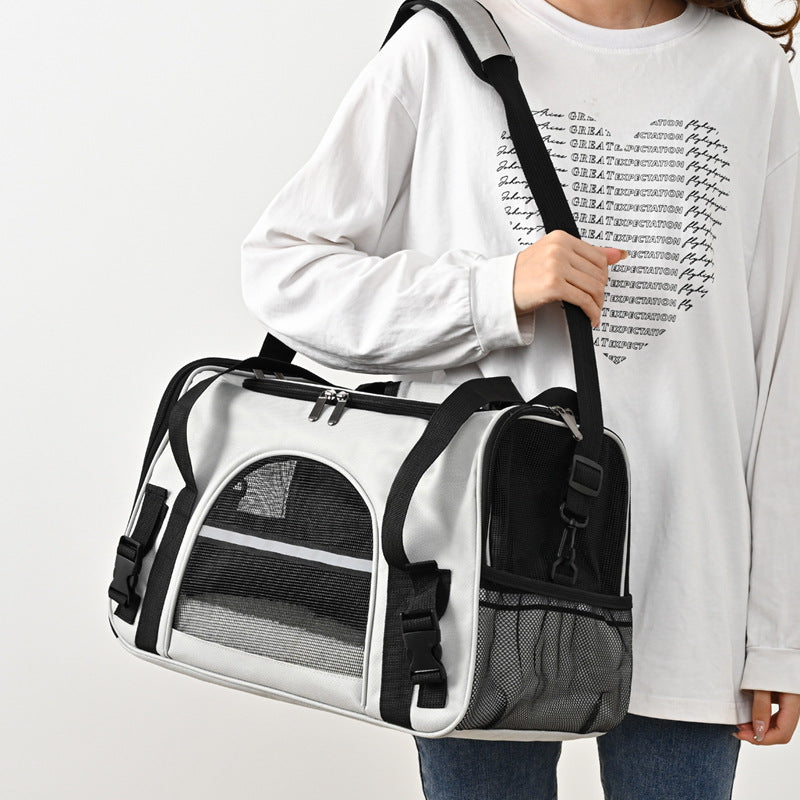 HKM-2568893 Multifunctional One-Shoulder Diagonal Cross Pet Carrier Bag for Cats and Dogs up to 10 kg