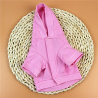 HKM-2570813 Pink Princess Hooded T-Shirt for Cats and Dogs, Cotton Material, Sizes XS-XL