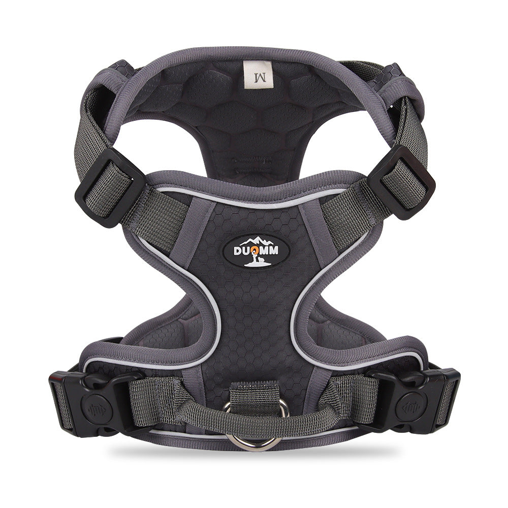 HKM-2571709 Reflective Oxford Cloth Dog Harness with Round Rope Design - Chest Strap Included