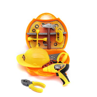 HKM-257171 Building Bench Tool Set for Kids - Pretend Play Toolbox with Chainsaw and Garden Tools, Ages 2-7