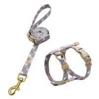 HKM-2572221 Bright Color Non-Stretch Cat and Dog Traction Rope with Adjustable Collar
