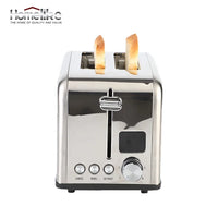HKM-257235 Stainless Steel 2-Slice Automatic Pop-Up Bread Toaster with LED Display