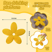 HKM-2572605 Yellow Plastic Insect Petal-Shaped Drinking Water Platform for Bees and Small Insects